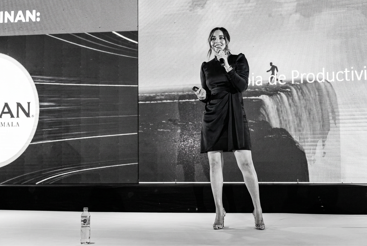 Miri Rodriguez delivering a keynote